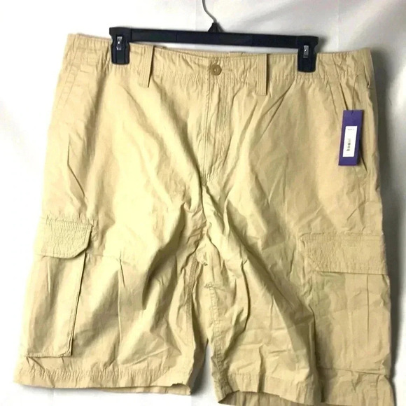 NWT APT 9 MENS SHORTS SIZE 40 100% COTTON TAN - Picture 1 of 12